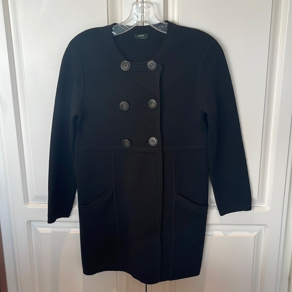 J. Crew Long Cardigan Sweater Black